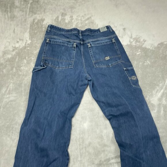 Vntg Ecko Unltd Foundry Fit Carpenter Jeans 38 Mens Blue Denim  *flaw* 6497 - Picture 2 of 12